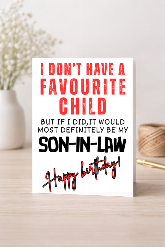 I Don't Have a Favourite - Card