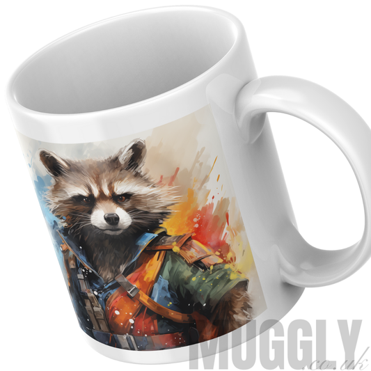 Raccoon Watercolour Print - Mug