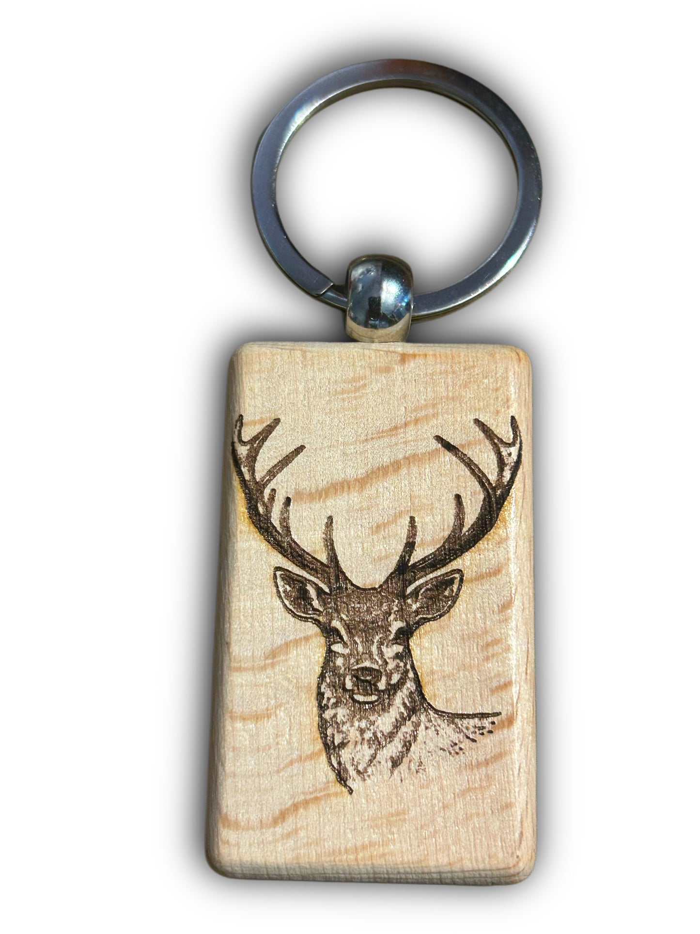 3 x 5cm Engraved Wooden Keyring