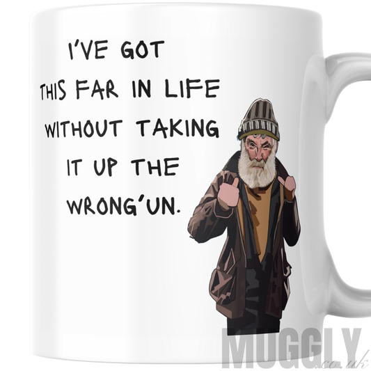 Brassic - Farmer Jim - I've Got This Far in Life Without Taking It Up the Wrong'un - Mug