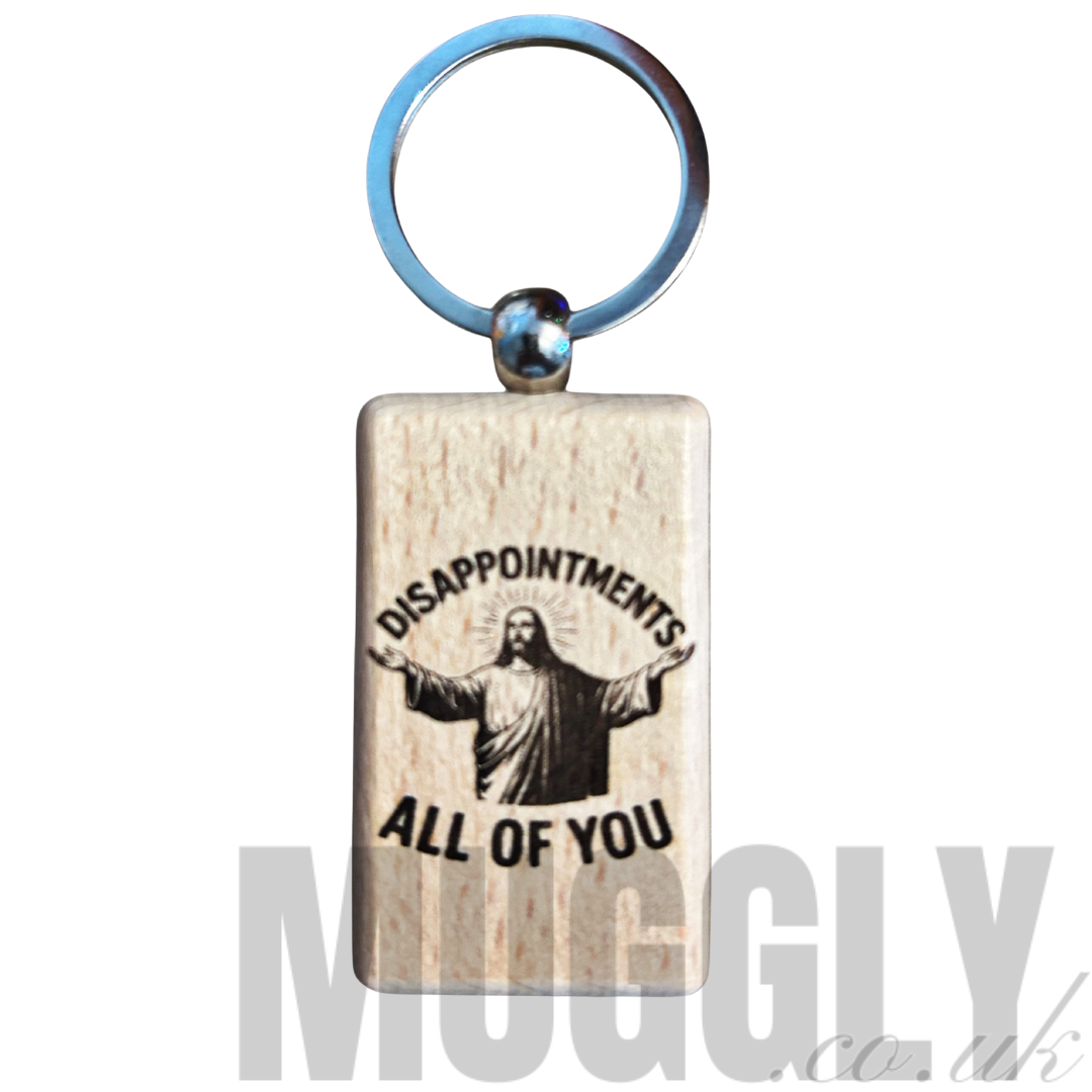 3 x 5cm Laser Engraved Wooden Keyrings