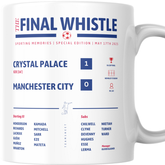 Crystal Palace FA Cup Winners 2025 Mug
