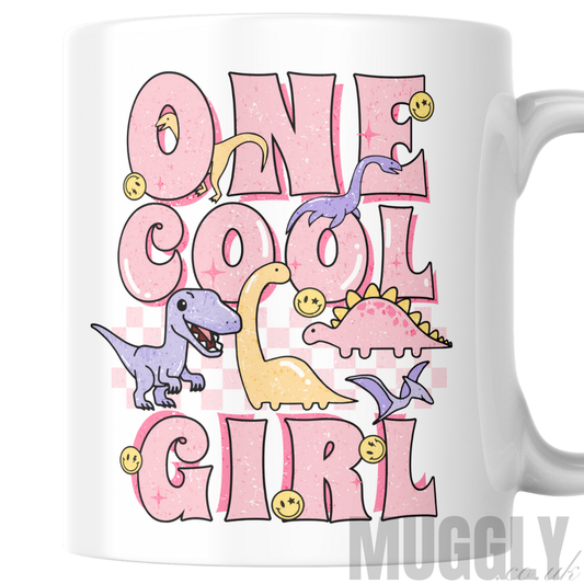 One Cool Girl Dinosaur Mug