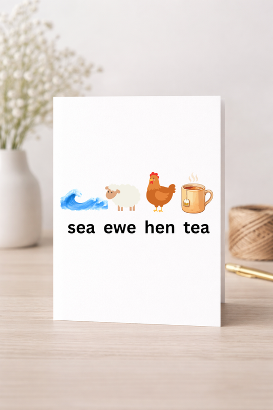 Sea Ewe Hen Tea - Card