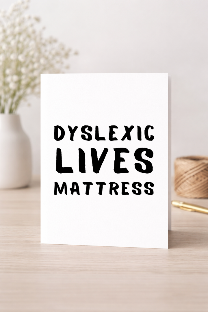 Dyslexic Lives Mattress - Card