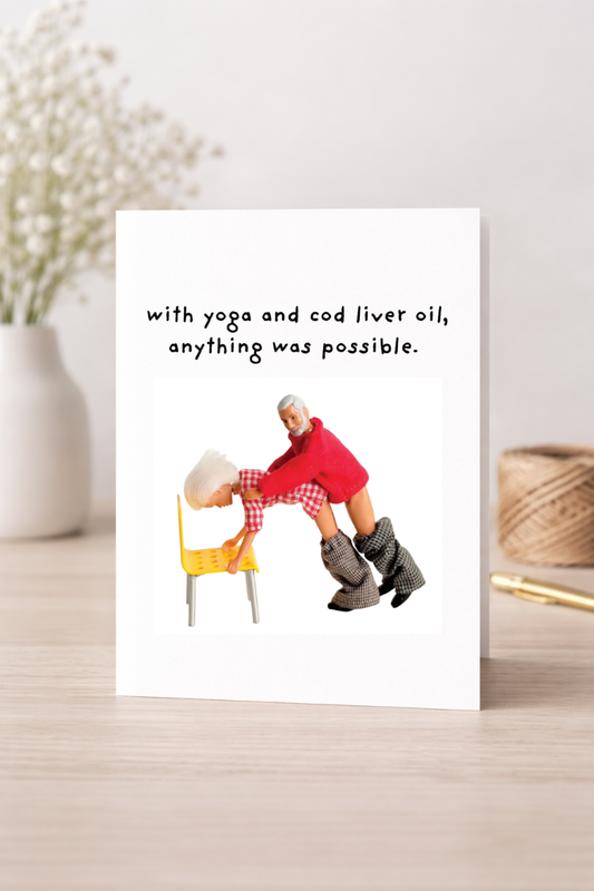 Cod Liver Oil & Yoga  - Card