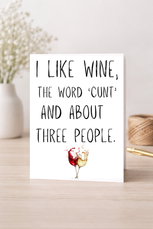 I Like Wine  - Card