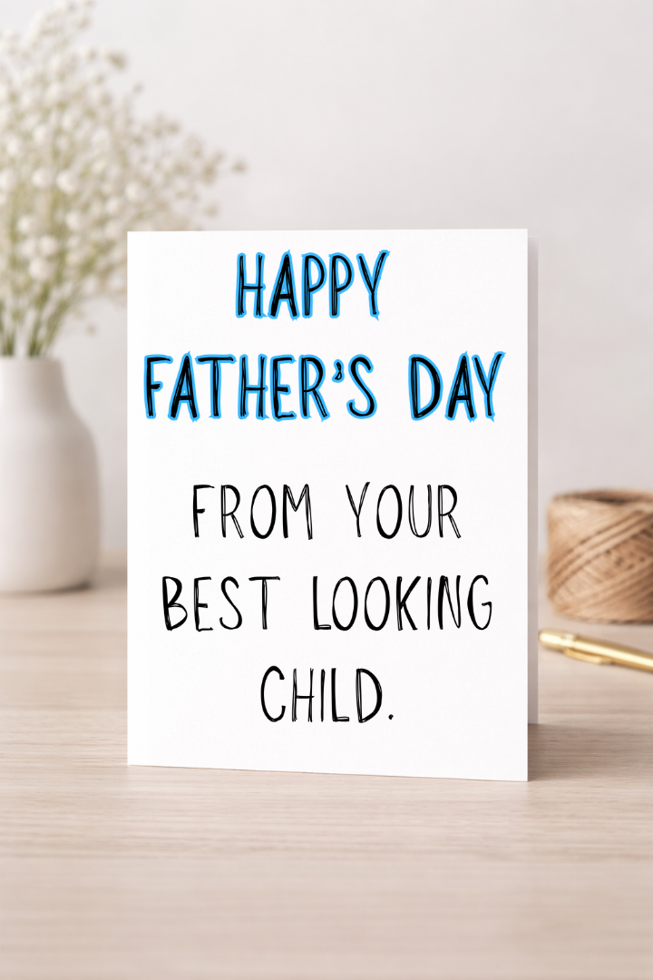 Happy Father's Day From Your Best Looking Child - Card