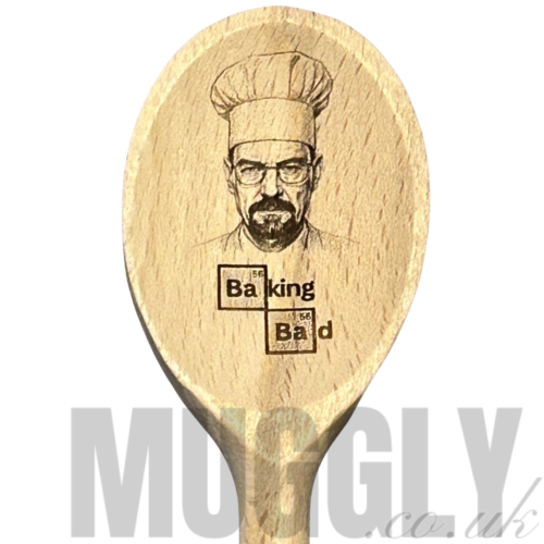 ‘Baking Bad’ Laser Engraved Beechwood Spoons – Muggly