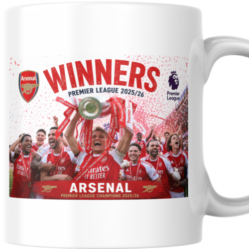 Arsenal Premier League Champions 2025/2026 Mug – Muggly